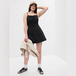 GapFit Power Black Ruched Exercise Dress